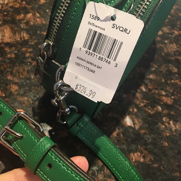 Coach Serena Satchel Top Handle Shamrock Green NWT - Picture 11 of 13